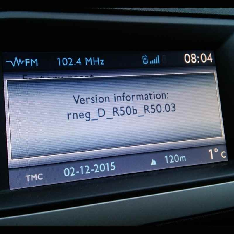 Mise à jour du firmware Peugeot Citroën MyWay / Wip Nav Rneg R50